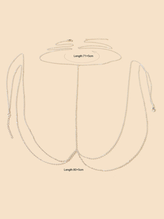 Chest Body Chain Choker Multilayer Bikini Beach Harness Waist Jewellery-1