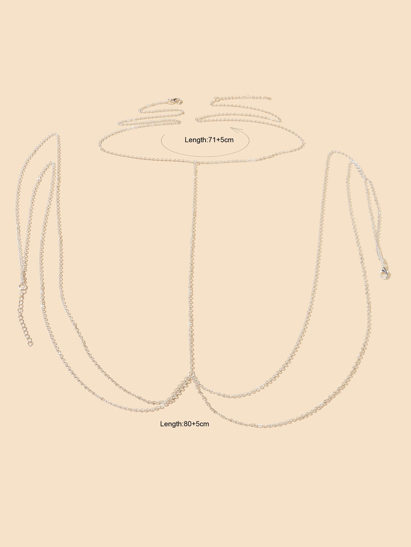 Chest Body Chain Choker Multilayer Bikini Beach Harness Waist Jewellery-1